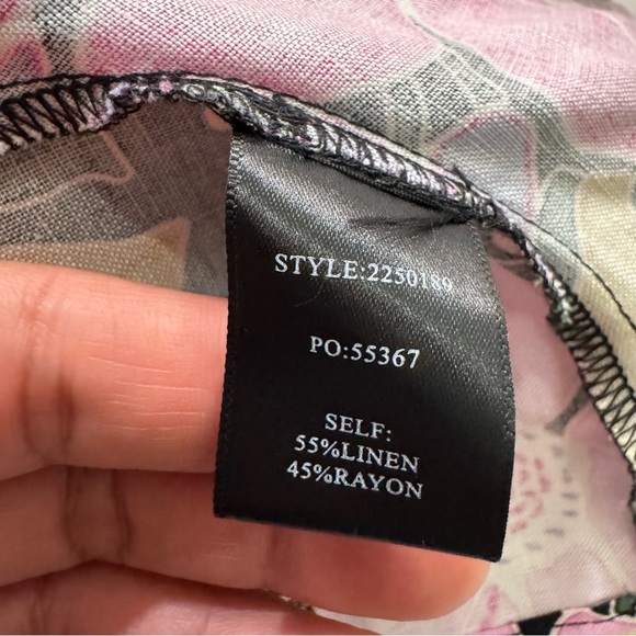 Current Air Floral Mini Flounce Skirt Linen Blend L NWT - Picture 6 of 6